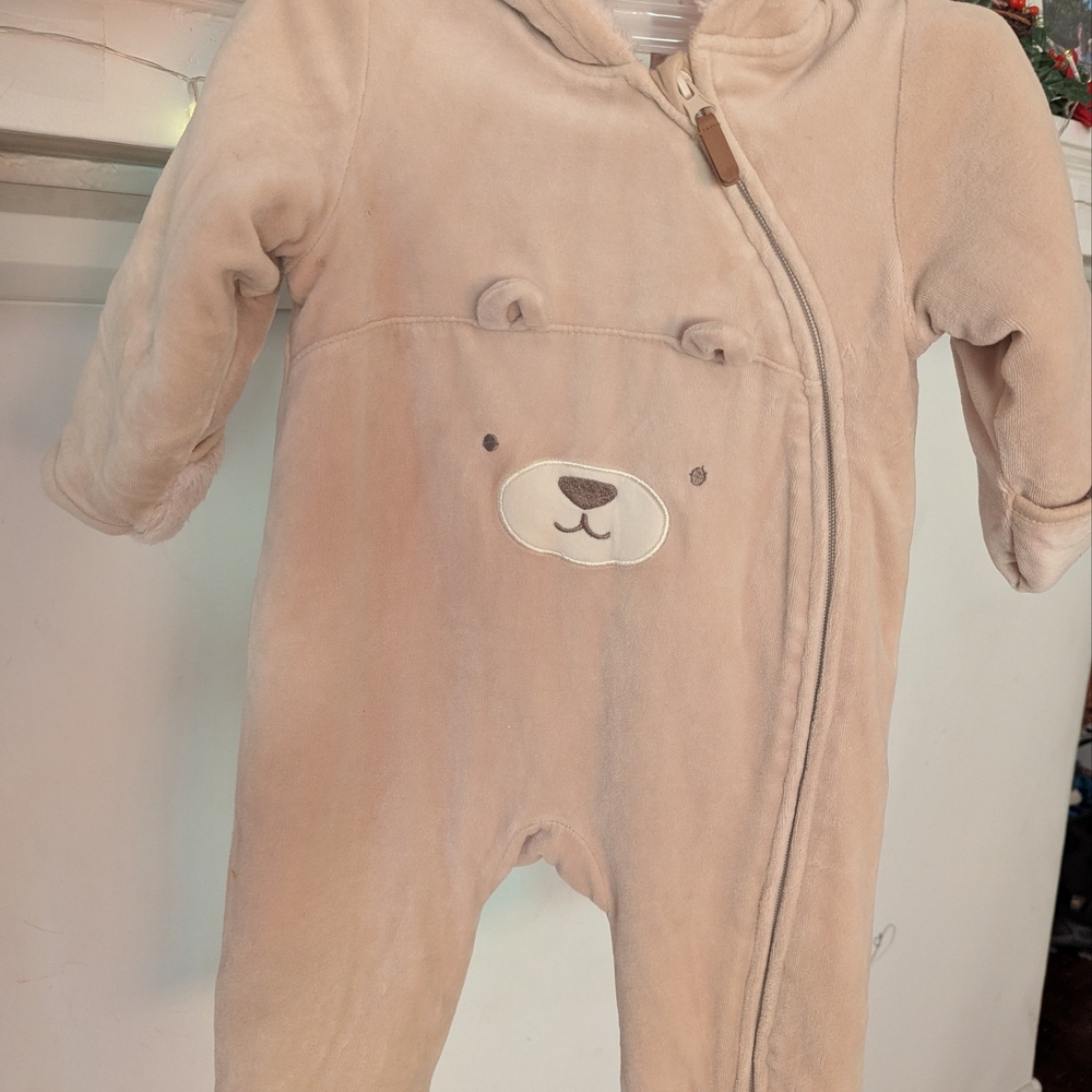 Cozy Tan Bear Kids One Piece